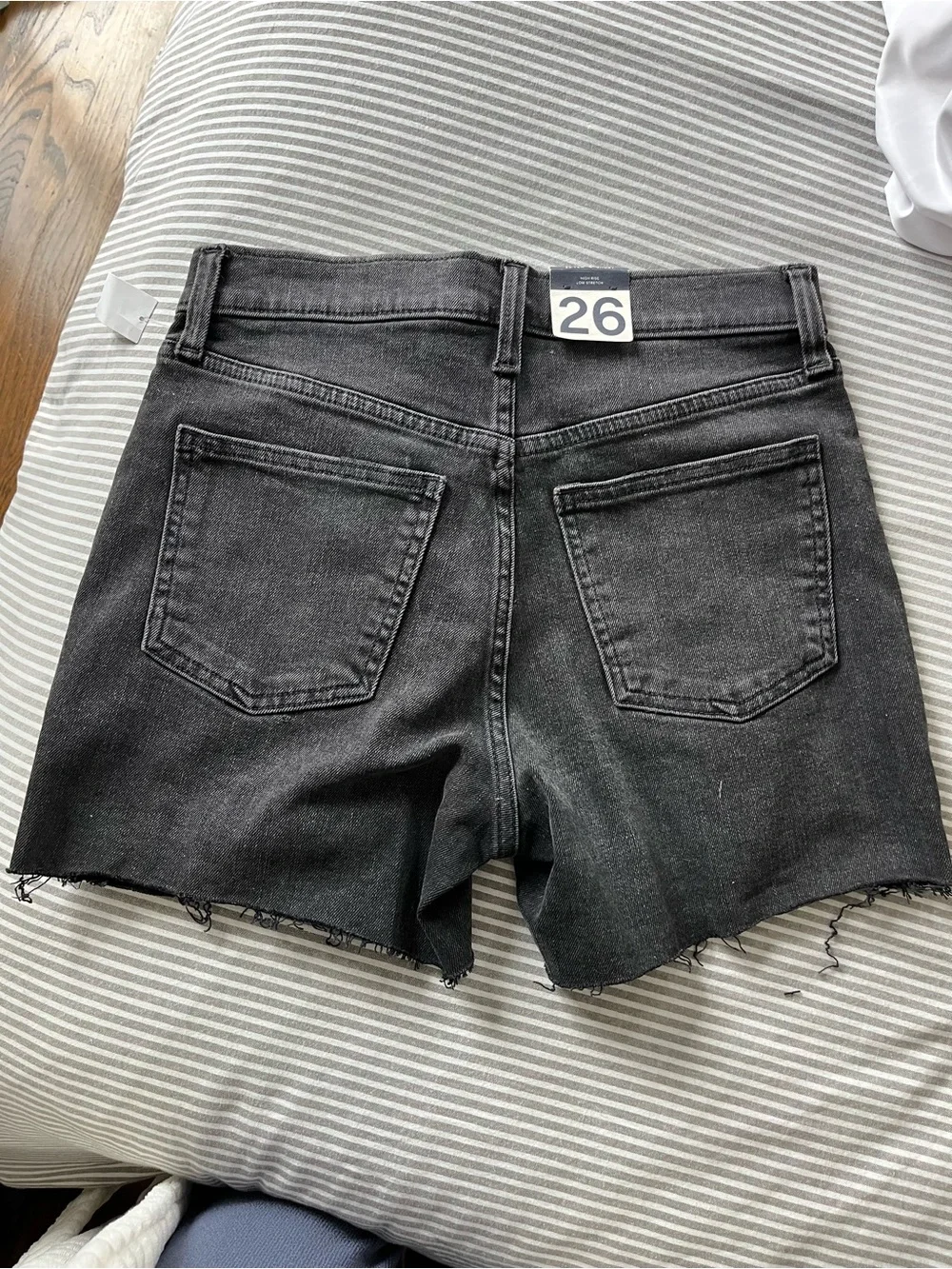 GAP Black Distressed Denim Jean Shorts